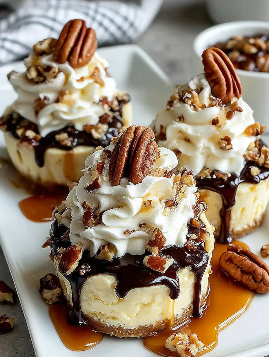 An image for the recipe: No Bake Turtle Mini Cheesecake Recipe