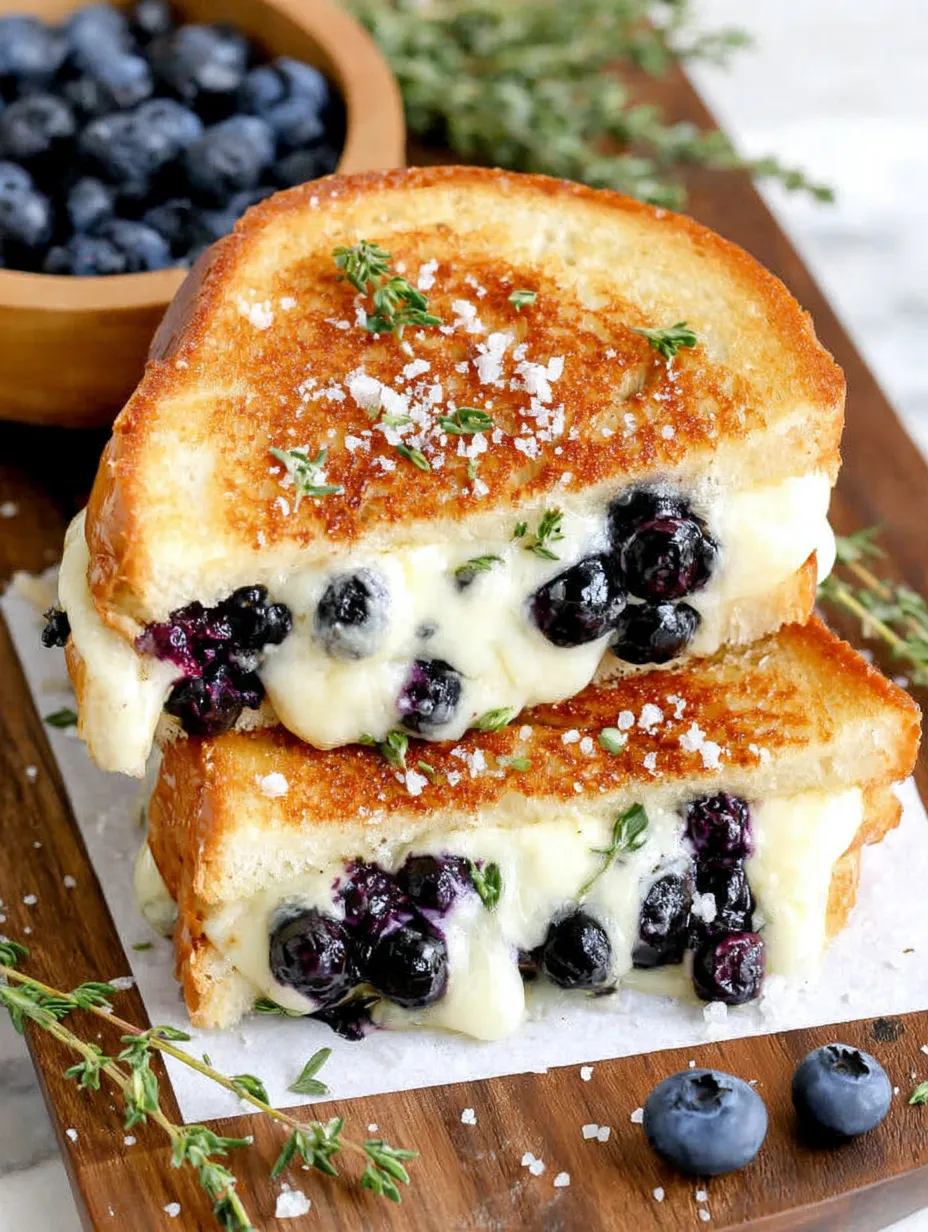 An image for the recipe: Crispy Blueberry Grilled Cheese: A Sweet and Savory Delight