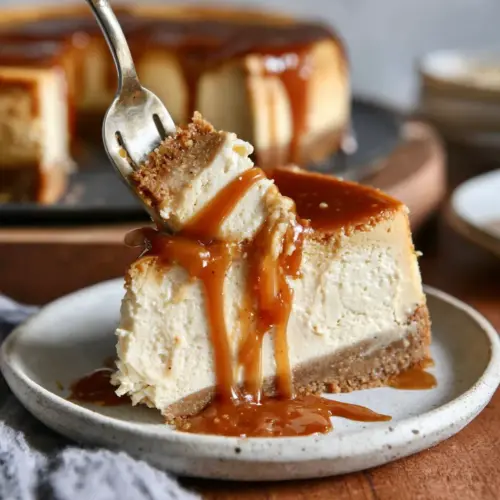 A stunning Apple Cider Cheesecake, perfect for autumn gatherings.