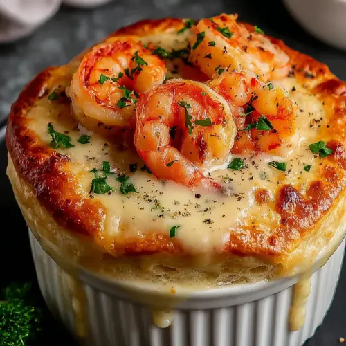 Delicious Shrimp & Lobster Cheddar Bay Biscuit Pot Pie
