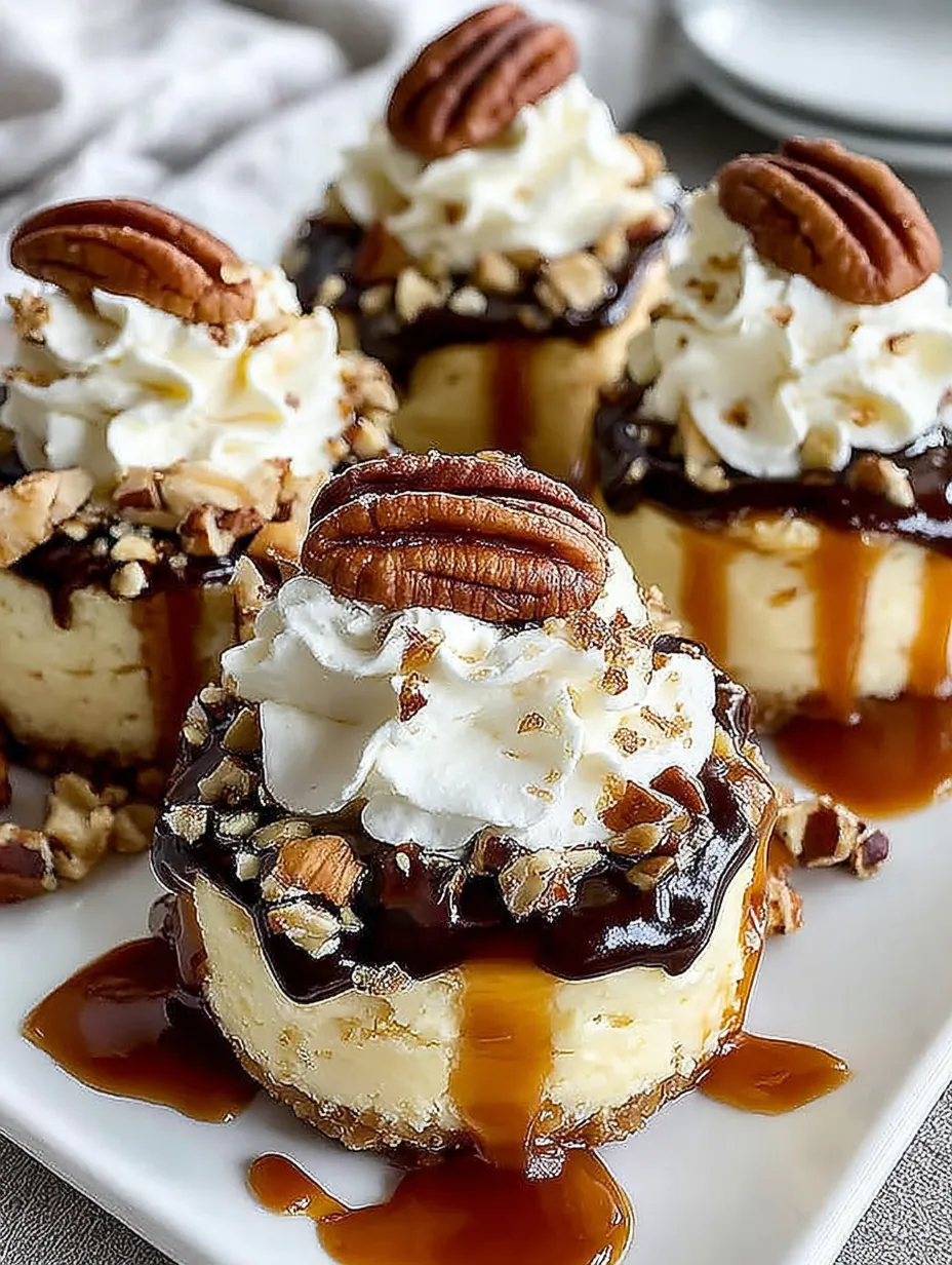 An image for the recipe: No Bake Turtle Mini Cheesecake Recipe