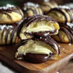 Delicious Boston Cream Pie Cookie Bites on a plate